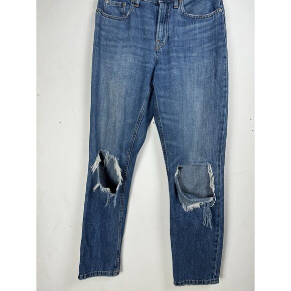 Everlane Womens Summer Jean Relaxed Fit Mid Rise Distressed Casual Cotton Jeans - Picture 4 of 11